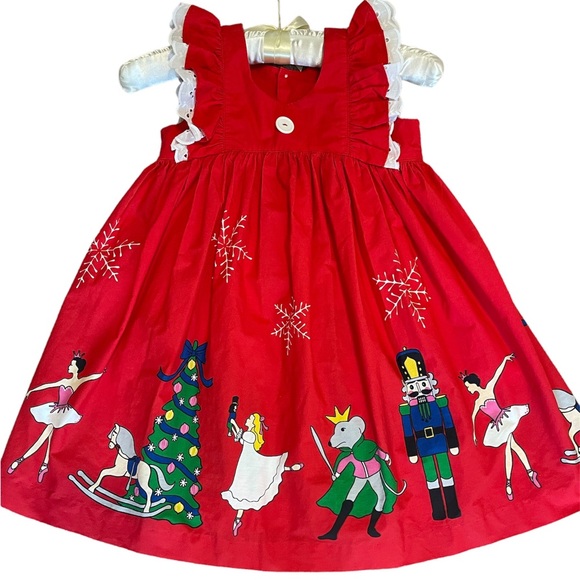 Eleanor Rose Other - Eleanor Rose Girl's Nutcracker Christmas Holiday Dress size 5-6 EUC